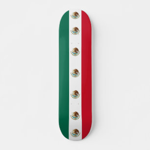 Skateboard avec drapeau du Mexique