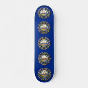Skateboard avec drapeau du New Hampshire