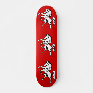 Skateboard avec le drapeau de Kent, Angleterre
