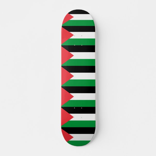 Skateboard avec le drapeau de la Palestine (Devant)
