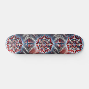 Skateboard avec norvégien Couleurs Design
