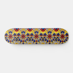 Skateboard avec Roumain Couleurs Design