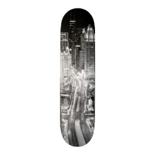 Skateboard Avenue du nord du Michigan Chicago après l'hiver