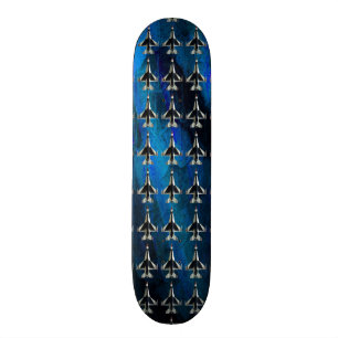 Skateboard Avions de chasse d'ange bleu