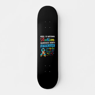 Skateboard Avril est le mois de la Sensibilisation sur l'auti