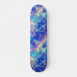 Skateboard Azure Blue Crumpled Texture