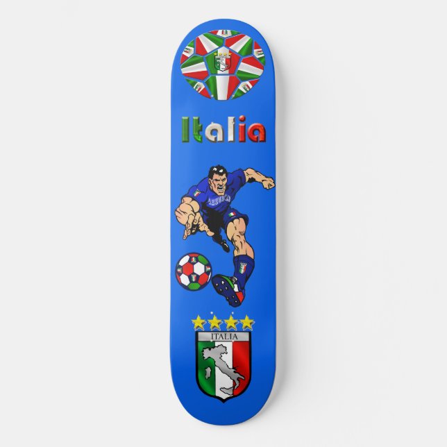 Skateboard Azzurri Man football italien idées cadeaux (Recto)