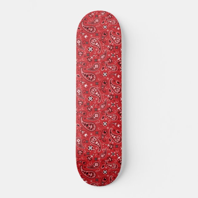 Skateboard Bandana Red Paisley  (Recto)
