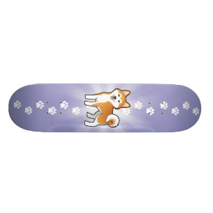 Skateboard Bande dessinée Akita Inu/Shiba Inu