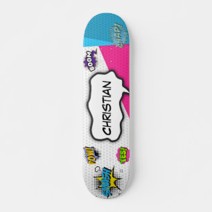 Skateboard Bande dessinée Art Pop Fun