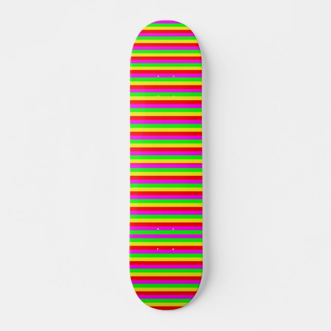 Skateboard bandes colorées (Devant)