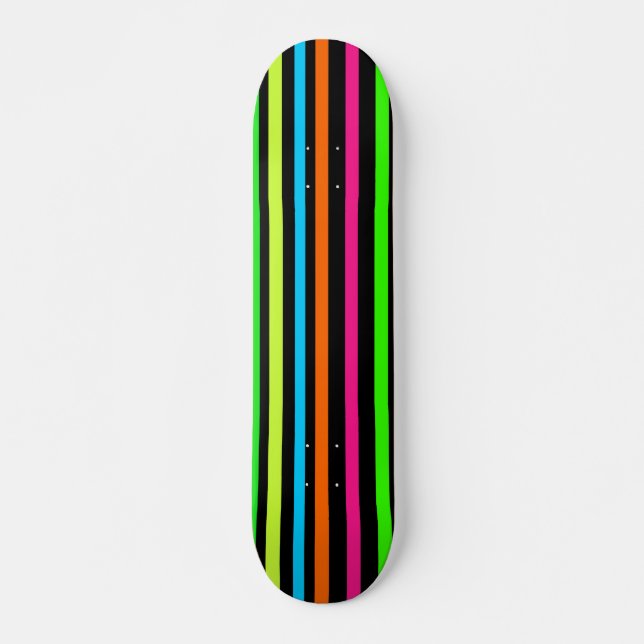 Skateboard Bandes néon (Devant)