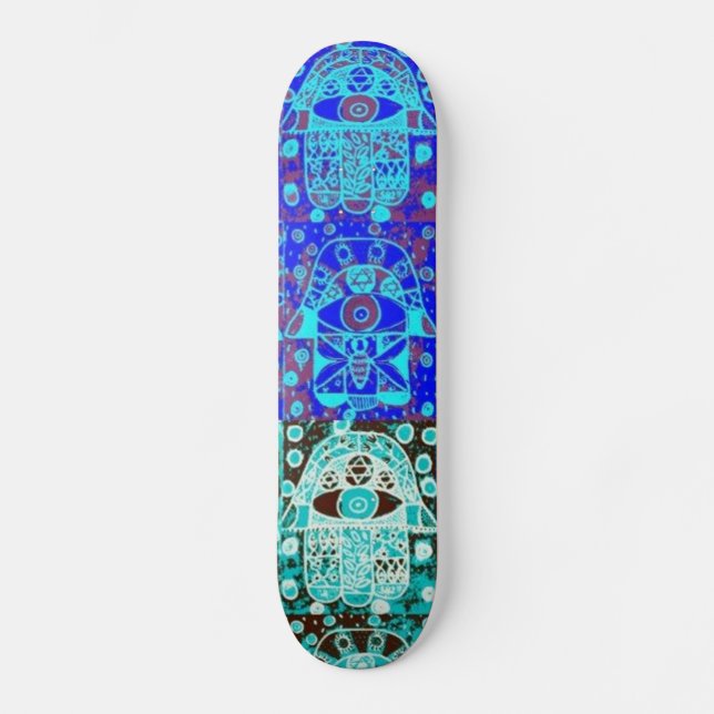 Skateboard Barre Mitzvah "don de planche à roulettes" : Hamsa (Recto)