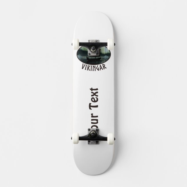 Skateboard Bateau de Viking et lumières du nord (Recto)