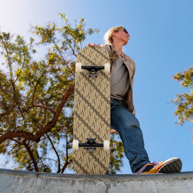 Skateboard Batik Parang, Motif indonésien, Javanais, Ethnique (Extérieur 1)