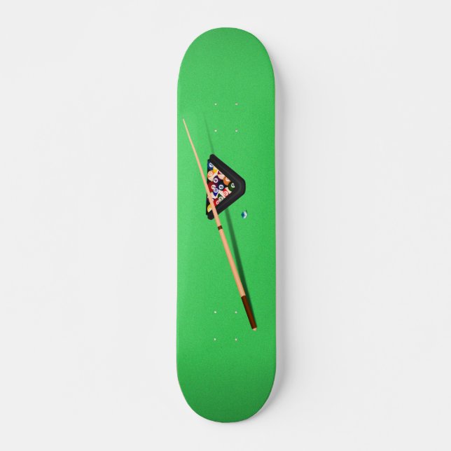 Skateboard Bâton et balles de la table de billard (Devant)