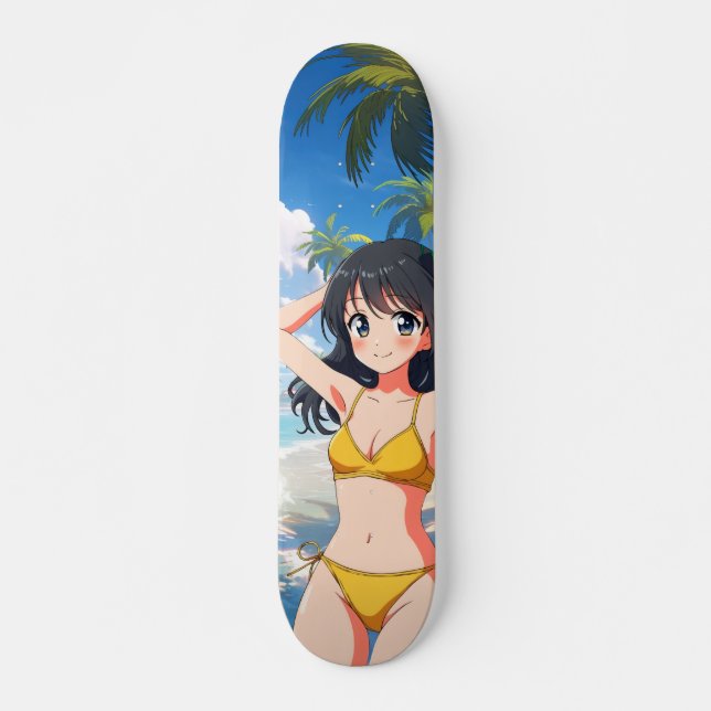 Skateboard Beach Animé Japonais (Vorne)