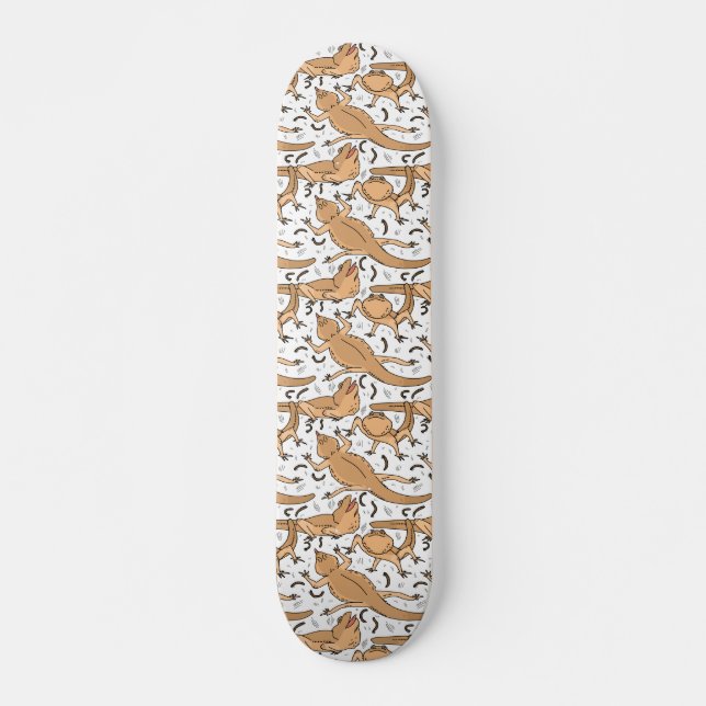 Skateboard Beardie et vers - Dragons à tête (Devant)