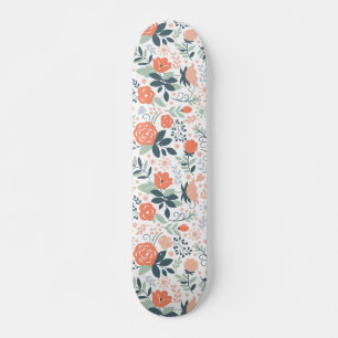 Skateboard Beau motif floral Girly