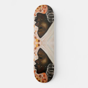 Skateboard Beauté africaine - Peinture aquarelle - Art