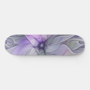 Skateboard Beauté étonnante Fleur d'art Abstrait fractal mode