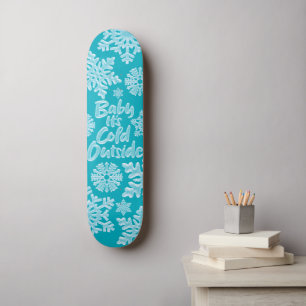 Skateboard Bébé Il fait froid dehors Aqua Turquoise Frozen Wi