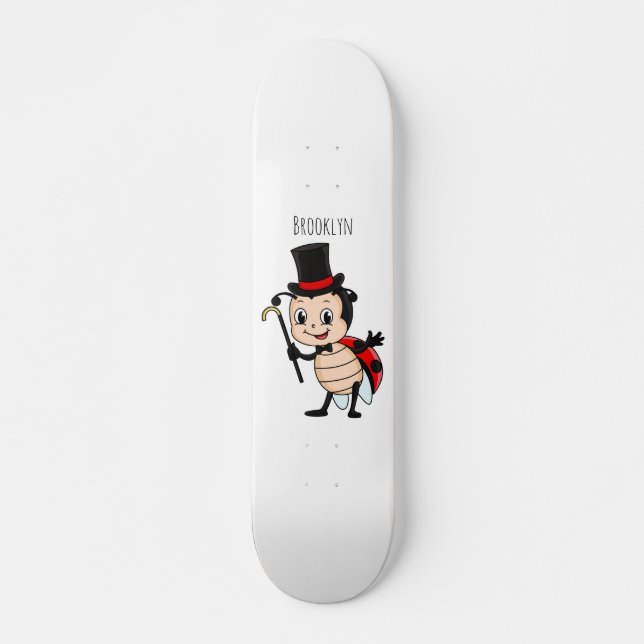 Skateboard Bébé mignon avec chapeau et dessin animé de cravat (Devant)