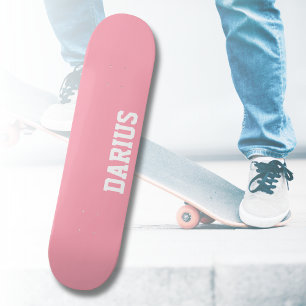 Skateboard Bébé Rose Moderne Nom   Classique Tendance 