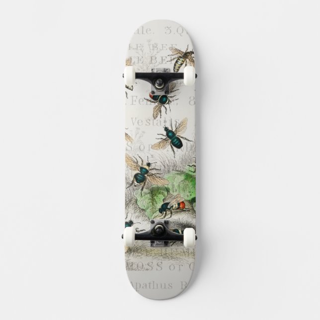 Skateboard Bee Honey Travailleur Queen Bees Antique (Recto)