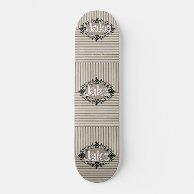 Skateboard Beige Black Stripe (Recto)