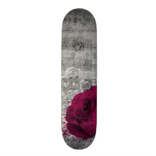 Skateboard Belle antiquité rose rose chaud éclat de peinture