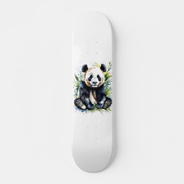 Skateboard Belle aquarelle Panda Bear (Devant)