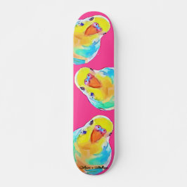 Skateboard Belle bougie Perakeet Exotique Oiseaux roses Chaud
