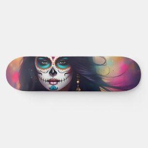 Skateboard Belle Skull Sugar Femme Patinage Deck
