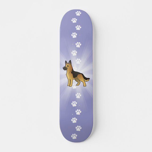 Skateboard Berger allemand de bande dessinée (Devant)