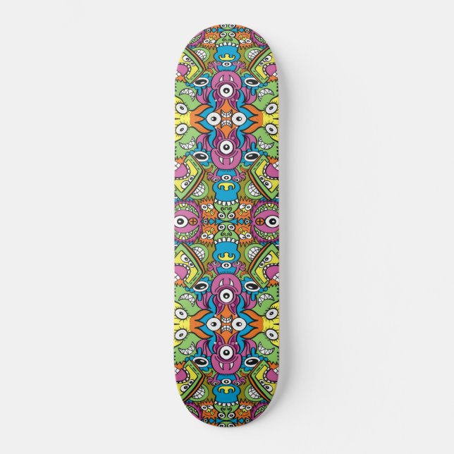 Skateboard Bestioles souriantes impeccables dans un design mo (Recto)