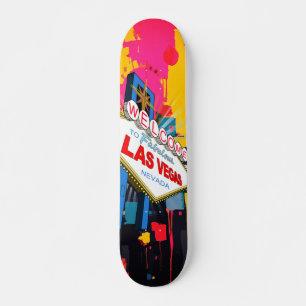 Skateboard Bienvenue au panneau Fabulous Las Vegas Nevada Col