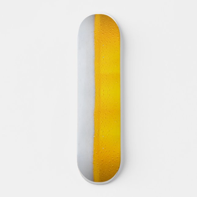 Skateboard Bière blonde avec la mousse (Devant)