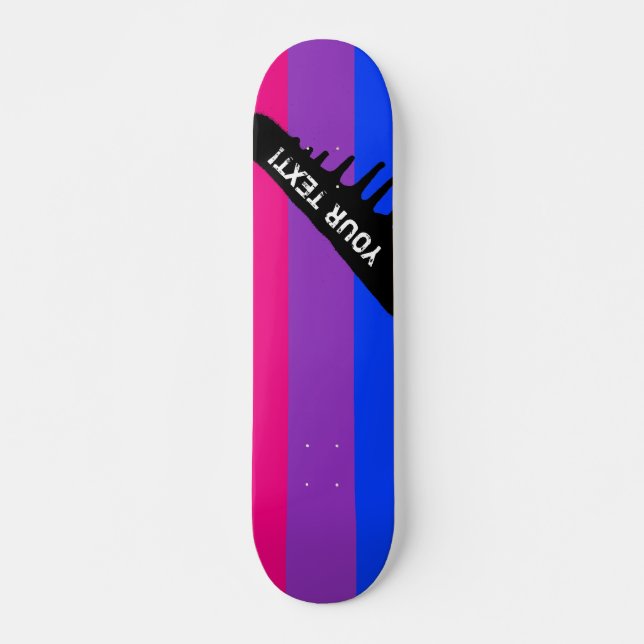 Skateboard Bisexual pride (Devant)