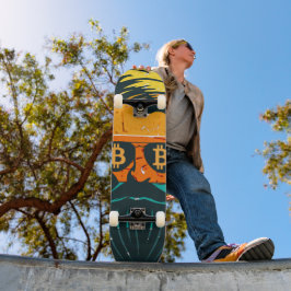 Skateboard Bitcoin Retro tendance Yeux Porté Homme