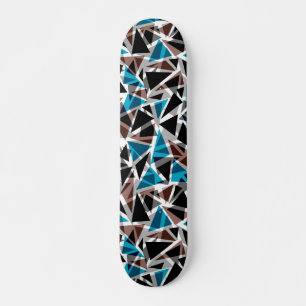 Skateboard Black and Blue, Polygonal, Abstract