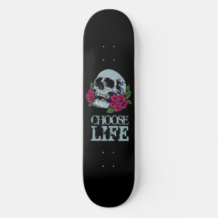 Skateboard Black Blue Skull MOTS POSTIFS