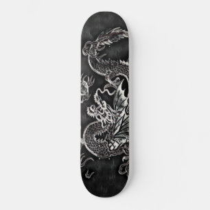 Skateboard Black Dragon japonais, Vintage Deck argenté