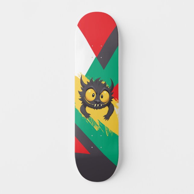 Skateboard black monster  (Recto)