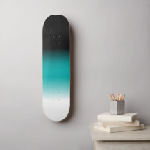 Black Teal White ombre
