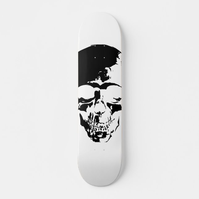 Skateboard Blanc de crâne (Devant)