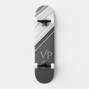 Skateboard Blanc moderne sur gris personnel