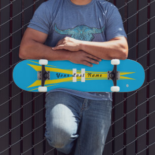 Skateboard Blau und Gelb HAMbyWG