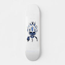 skateboard bleu