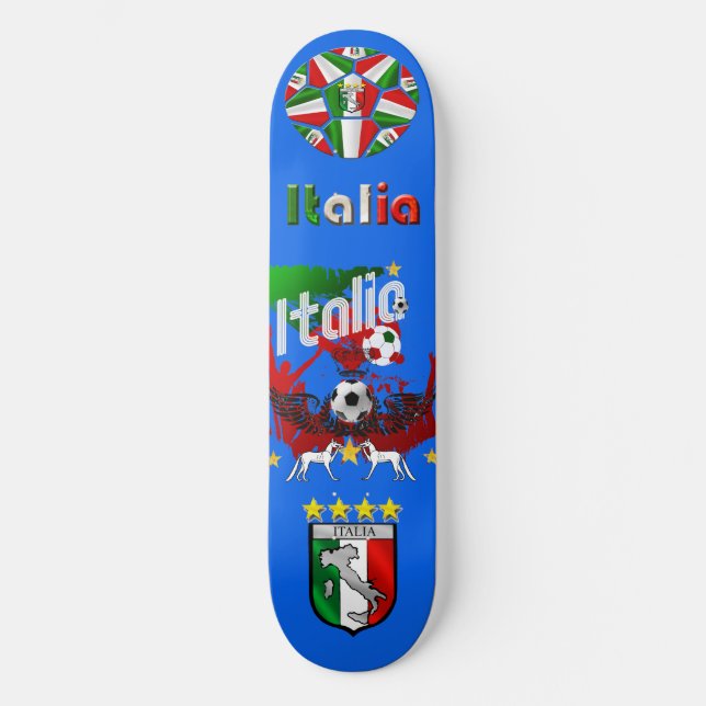 Skateboard Bleu Azzurri, Italia balle de panneau Calcio Skate (Recto)